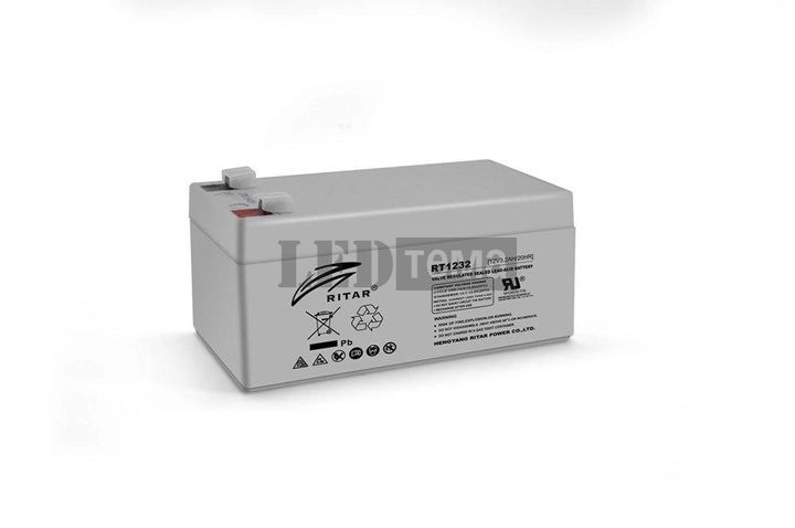 Аккумуляторная батарея AGM RITAR RT1232, Gray Case, 12V 3.2Ah (133 х 67х 59 (63) мм) Q10 RT1232 фото