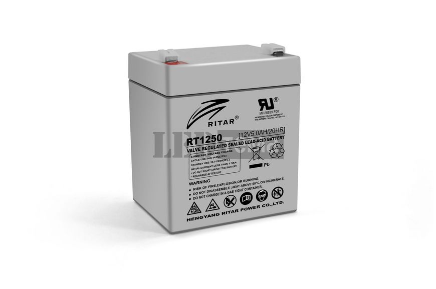 Аккумуляторная батарея AGM RITAR RT1250, Gray Case, 12V 5.0Ah ( 90 х70 х 101 (107) ) Q10 RT1250 фото