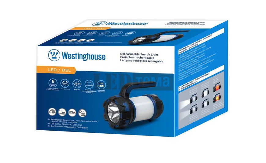 Фонарь поисковый - светильник Westinghouse 5W LED WF215 з функцией Power Bank + Мicro USB кабель в комплекте WF215-CB фото