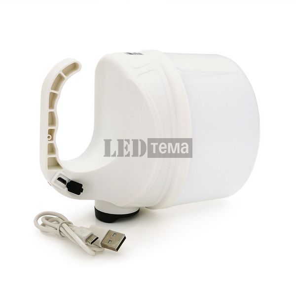 Ліхтарик для кемпінгу Panther PT-8806, 1+3 режими, корпус-пластик, ударостійкий, ip44, вбудований акум 6000mAh, USB кабель, White, BOX PT-8806 фото
