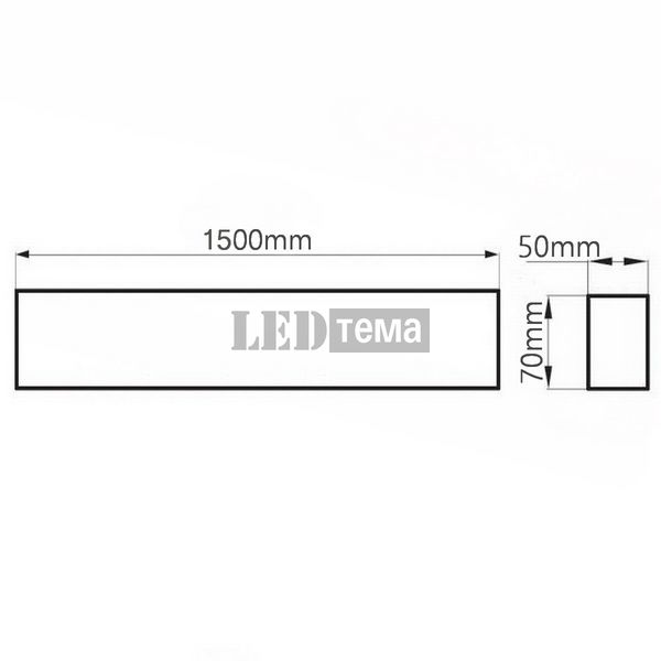 copy_Ledstream LTT 1200мм 36вт 5500К Светильник линейный светодиодный в алюминиевом корпусе (Ltt150445b) Ltt150445b фото