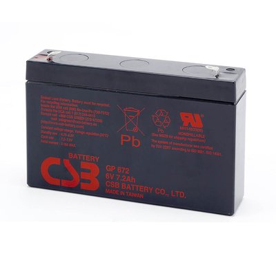 Аккумуляторная батарея CSB GP672, 6V 7.2Ah (151х34х94мм) GP672 фото