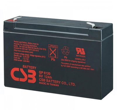 Аккумуляторная батарея CSB GP6120, 6V 12Ah (150 x 50 x 95 (100) Q10 GP6120 фото
