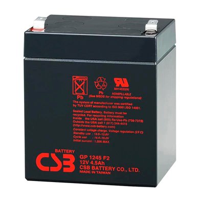 Аккумуляторная батарея CSB GP1245, 12V 4.5Ah (90 х70х100 (105)) Q10 GP1245F2 фото