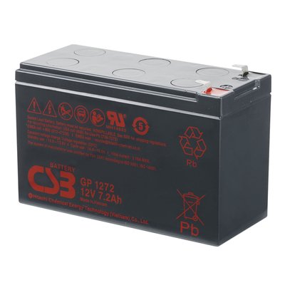 Аккумуляторна батарея CSB GP1272F2, 12V 7,2Ah (25W) (151х65х100мм) 1.9кг Q10/420 GP1272F2 фото