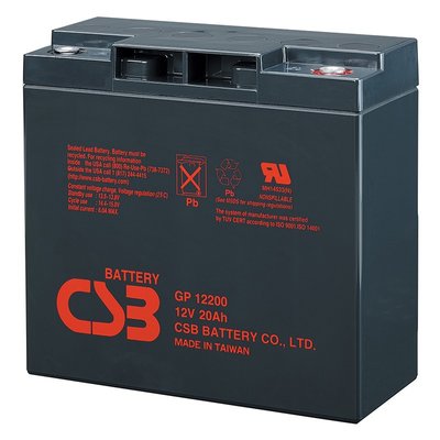 Аккумуляторная батарея CSB GP12200, 12V 20Ah (181х77х162мм), Q4 GP12200 фото