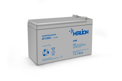 Аккумуляторная батарея MERLION AGM GP1290F2 12 V 9 Ah (150 x 65 x 95 (100) 2 White Q10 GP1290F2 (06010) фото